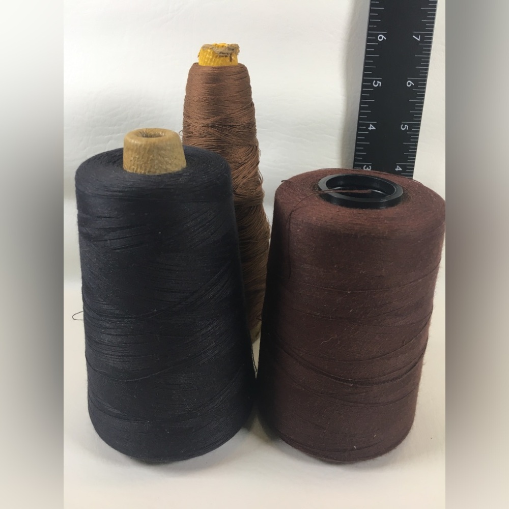 Lot of 3 Winton Sewkay & More Assorted Colors Spools Sewing Thread Cones Vintage